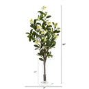 39” Peach Blossom Artificial Arrangement in Flared Vase