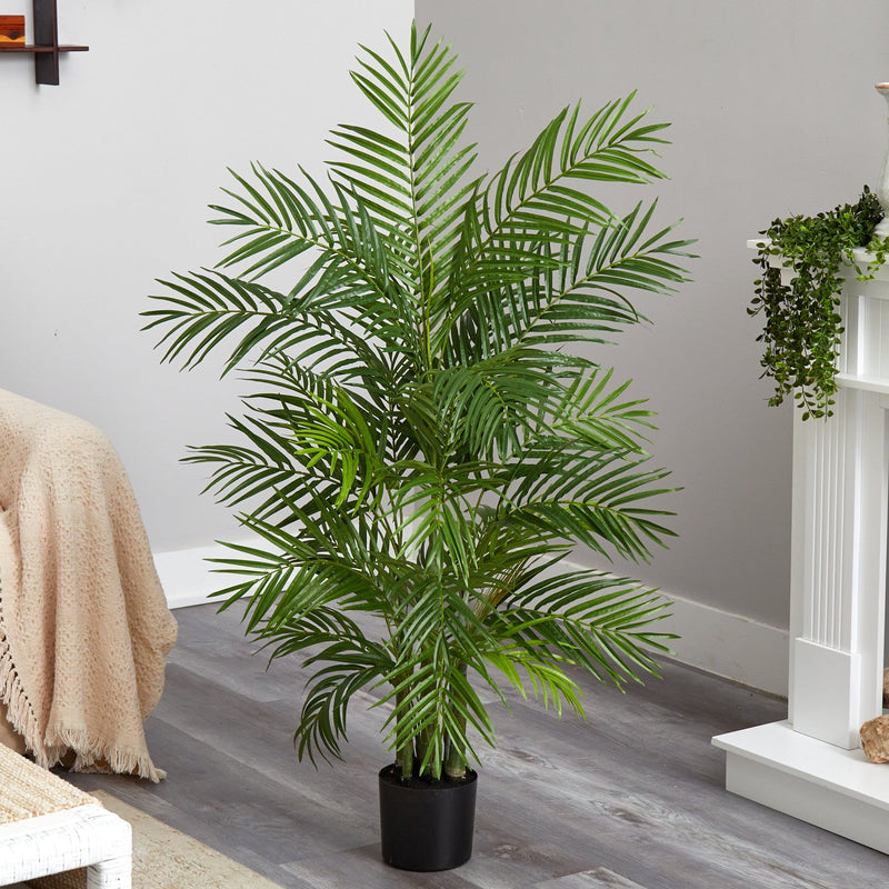 Nearly Natural 4 ft. Areca Silk Palm Tree
