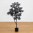 4' Artificial Halloween Black Sumac Tree