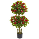 4’ Double Bougainvillea Artificial Topiary Tree