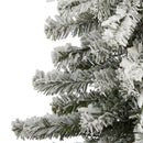 4’ Flocked Alpine Artificial Christmas Tree with 100 Lights and 260 Bendable Branches