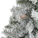4' Flocked White River Mountain Pine Artificial Christmas Tree with Pinecones
