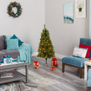 4’ Green Valley Pine Artificial Christmas Tree with 100 Warm White LED Lights and 201 Bendable Branches