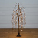 4’ Pre-Lit Artificial Willow Tree with 120 Warm White LED Lights