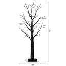 4’ Pre-Lit Artificial Halloween Twig Tree with 240 Orange & Purple LED Lights
