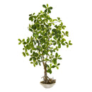 4’ Schefflera Bonsai Artificial Plant in Planter