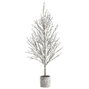 4’ Snowed Twig Artificial Christmas Tree in Decorative Planter