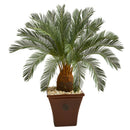 40” Cycas Artificial Tree in Brown Planter