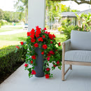 41" UV Resistant Artificial Hibiscus Hanging Plant (Indoor/Outdoor) - Set of 2