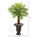 42” Robellini Palm Artificial Tree in Decorative Brown Urn