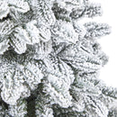 44” Flocked North Carolina Fir Artificial Christmas Tree with 150 Warm White Lights and 545 Bendable Branches in Planter
