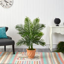 45” Areca Palm Artificial Tree in in Terracotta Planter (Real Touch)
