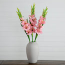 45" Artificial Gladiolus Flower Stems - Set of 3