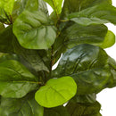 4.5’ Fiddle Leaf Fig Tree in White Planter (Real Touch)