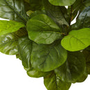 4.5’ Fiddle Leaf Fig Tree in White Planter (Real Touch)