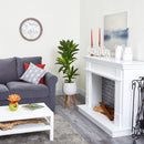 46” Dracaena Artificial Plant in White Planter with Stand (Real Touch)
