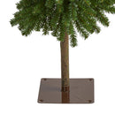 5' Alpine Artificial Christmas Tree with 150 Lights and 405 Bendable Branches