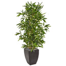 5’ Bamboo Artificial Tree in Black Planter (Real Touch) (Indoor/Outdoor)