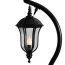 5' Holiday Decorated Lamp Post with Greenery, Berries and 30 LED Lights