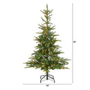 5’ Layered Washington Spruce Christmas Tree with 200 Clear Lights and 385 Bendable Branches