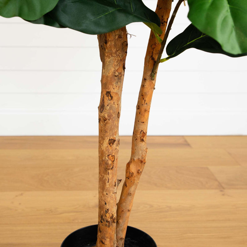 6' fiddle leaf fig Nearly Natural 6 ft. Fiddle Leaf Fig Artificial Tree