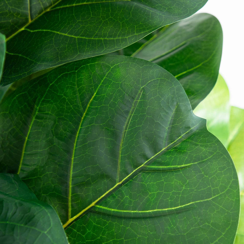 natural fiddle leaf fig Nearly Natural 6ft. Artificial Giant Leaf Fiddle Leaf Fig Tree in Decorative Planter with Real Touch Leaves