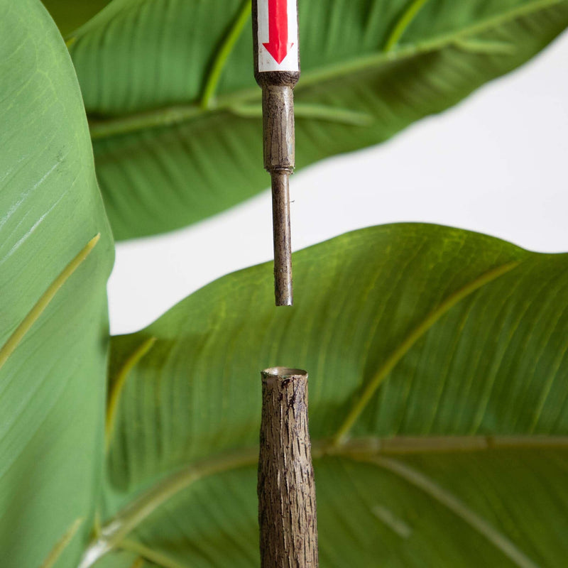 6' Artificial Rubber Tree in Decorative Planter with Real Touch Leaves