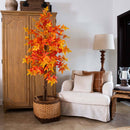 6’ Autumn Deluxe Maple Artificial Fall Tree