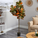 6’ Autumn Fiddle Leaf Artificial Tree