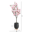 6’ Cherry Blossom Artificial Tree in Gray Planter with Stand