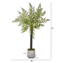 6’ Forest Fern Artificial Tree in White Planter