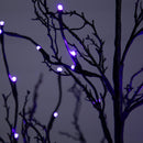6’ Pre-Lit Halloween Black Twig Artificial Tree with 300 Orange & Purple LED Lights
