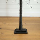 6’ Pre-Lit Halloween Black Willow Artificial Tree with 160 Orange & Purple LED Lights