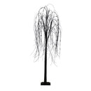 6’ Pre-Lit Halloween Black Willow Artificial Tree with 160 Orange & Purple LED Lights