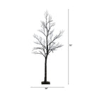 6’ Pre-Lit Halloween Minimalist Twig Artificial Fall Tree with 320 Orange & Purple LED Lights