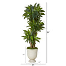 61” Corn Stalk Dracaena Artificial Plant in Decorative Urn (Real Touch)