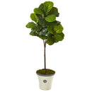 61” Fiddle Leaf Artificial Tree in Planter (Real Touch)