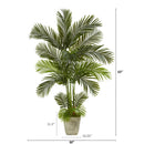 63” Areca Palm Artificial Tree in Country White Planter