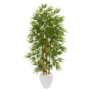 63” Bamboo Artificial Tree in White Planter