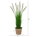 64” Wheat Grass Artificial Plant in Farmhouse Planter