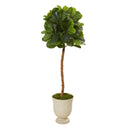 65” Fiddle Leaf Artificial Tree in Decorative Urn (Real Touch)