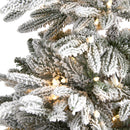 6.5’ Flocked Manchester Spruce Artificial Christmas Tree with 300 Lights and 781 Bendable Branches