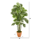 68” Areca Palm Artificial Tree in Orange Planter