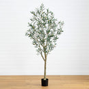 7' Artificial Greco Olive Tree