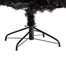 7’ Black Artificial Christmas Tree with 500 Clear LED Lights and 1428 Tips