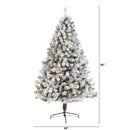 7' Flocked West Virginia Fir Artificial Christmas Tree with 350 Clear LED Lights