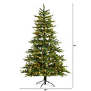 7’ Montreal Spruce Christmas Tree with 650 Warm White LED Lights and 1575 Bendable Branches