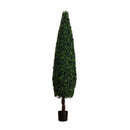 7’ UV Resistant Artificial Boxwood Topiary Cone Tree (Indoor/Outdoor)