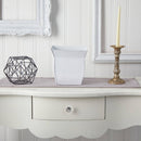 8” Fluted Metal Square Planter