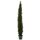 8' Mini Cedar Pine Tree w/4249 tips in 12” Pot (Two Tone Green)